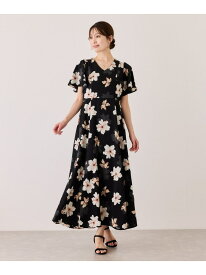 【SALE／20%OFF】Vネック花柄ワンピース JAYRO ジャイロ ワンピース・ドレス ワンピース ブラック ホワイト【RBA_E】【送料無料】[Rakuten Fashion]
