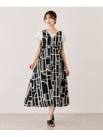 【SALE／20%OFF】幾何柄プリントワンピース JAYRO ジャイロ ワンピース・ドレス ワンピース ホワイト ブラック【RBA_E】【送料無料】[Rakuten Fashion]