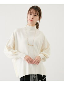 【SALE／50%OFF】ワイドハイネック 斜めスリットプルオーバー JAYRO ジャイロ トップス ニット ピンク ホワイト ベージュ グレー【RBA_E】[Rakuten Fashion]
