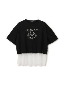 裾レース使いTシャツ JAYRO ジャイロ トップス カットソー・Tシャツ ホワイト ブラック【送料無料】[Rakuten Fashion]