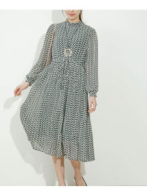 【SALE／20%OFF】総柄シフォンウエストマークワンピース JAYRO ジャイロ ワンピース・ドレス ワンピース ブラック【RBA_E】【送料無料】[Rakuten Fashion]