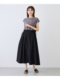 ウエストドロストドッキングワンピース JAYRO ジャイロ ワンピース・ドレス ワンピース ホワイト グレー【送料無料】[Rakuten Fashion]