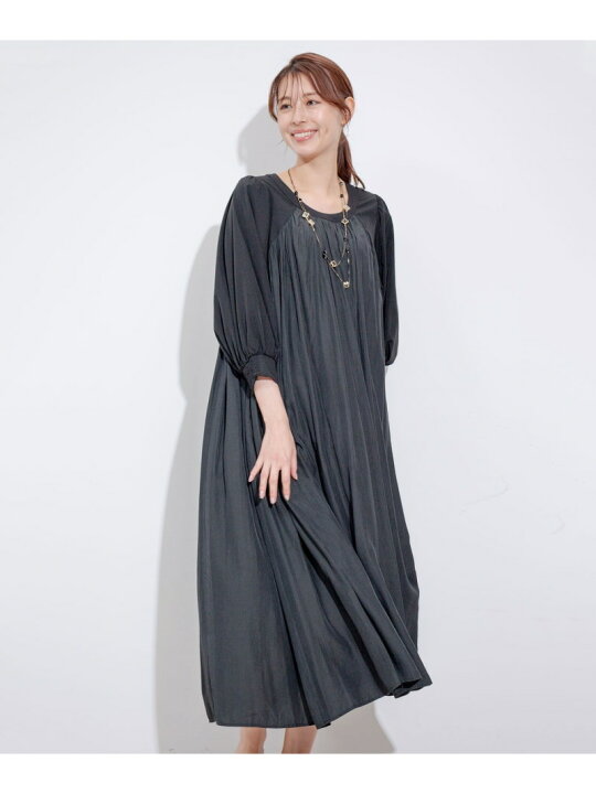 楽天市場】【SALE／30%OFF】デザインヨーク切替ギャザーワンピース 