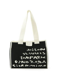 【SALE／50%OFF】ニットロゴトートバック JAYRO ジャイロ バッグ トートバッグ ブラック ホワイト【RBA_E】[Rakuten Fashion]