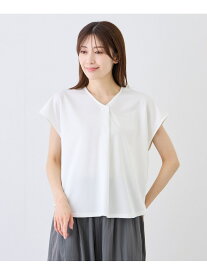 エステルスパン合わせネックプルオーバー JAYRO ジャイロ トップス カットソー・Tシャツ ネイビー ブラウン ホワイト【送料無料】[Rakuten Fashion]