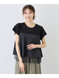 チュールレイヤードトップス JAYRO ジャイロ トップス カットソー・Tシャツ ベージュ ホワイト ブラック【送料無料】[Rakuten Fashion]