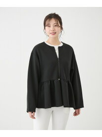 【SALE／30%OFF】ペプラムノーカラージャケット JAYRO ジャイロ ジャケット・アウター ノーカラージャケット ホワイト ブラック グレー【RBA_E】【送料無料】[Rakuten Fashion]