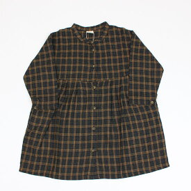 30％OFF セール SALE シャツワンピース 長袖 チェック ギャザー 女の子 キッズサイズ 子供服 RIO GIRLS