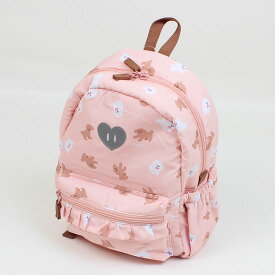 ボンディングリュックサック バックパック トイプードル フリル はっ水加工 女の子 子供用 キッズサイズ キッズフォーレ Kids Foret
