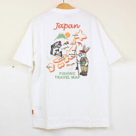 【3枚で送料無料】 半袖Tシャツ クリフラビット 日本地図 男性 大人サイズ メンズ クリフメイヤー KRIFF MAYER