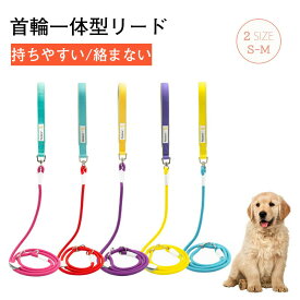 犬 リード 首輪一体型 丸ロープ 頑丈 小型犬 中型犬 大型犬 持ちやすい かわいい 散歩 お出かけ トレーニング 訓練用 スリップリード ペットグッズ 犬用品 しつけ おしゃれ ロープ 耐久性 カラフル ファッション ソフトハンドル