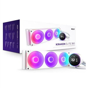 NZXT Kraken Elite 360 RGB v2 �ȈՐ���CPU�N�[���[ �z���C�g RL-KR36E-W2