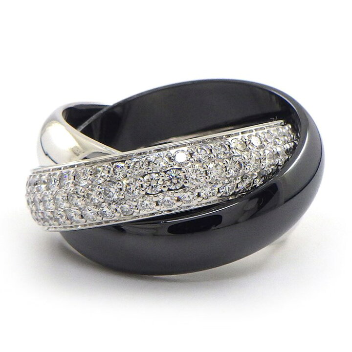 楽天市場】カルティエ Cartier リング トリニティ LM ブラック 