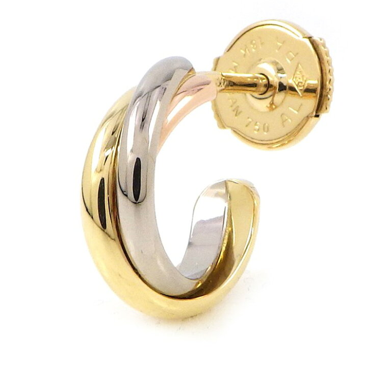 楽天市場】カルティエ Cartier ピアス トリニティ スリーカラー K18PG  