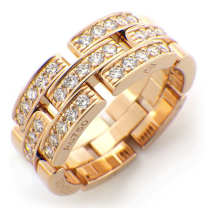 楽天市場】カルティエ Cartier リング マイヨン パンテール 3連 