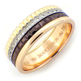 ブシュロン BOUCHERON リング キャトル クラシック スモール JRG00627 フル サークル スリーカラー 33ポイント ダイヤモンド 計0.24ct K18PG K18WG K18YG ブラウン PVD 16.5号 / #57 【箱・保付き】 【中古】