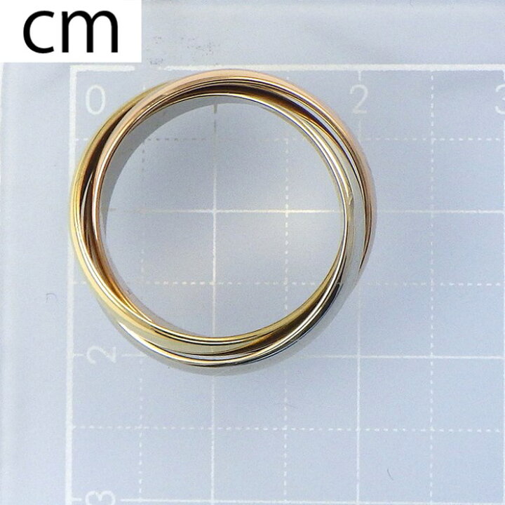 楽天市場】カルティエ Cartier リング トリニティ スリーカラー K18PG  