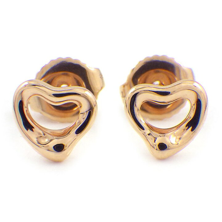 楽天市場】ティファニー Tiffany & Co. ピアス オープン ハート 幅7mm 