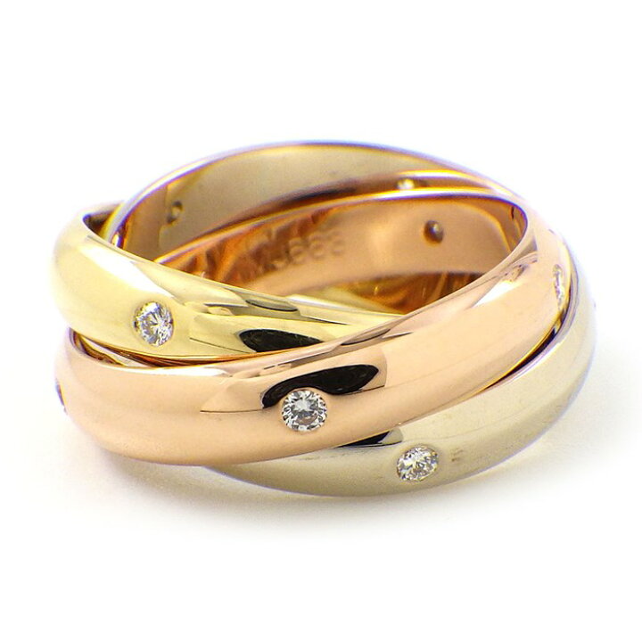 楽天市場】カルティエ Cartier リング トリニティ スリーカラー 15  