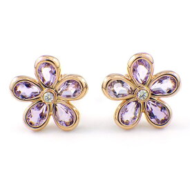 ティファニー Tiffany & Co. ピアス ガーデンフラワー アメジスト ダイヤモンド K18PG 【中古】