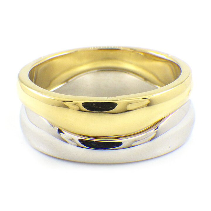楽天市場】カルティエ Cartier リング ラブ ミー 2連 ウェーブ K18YG 