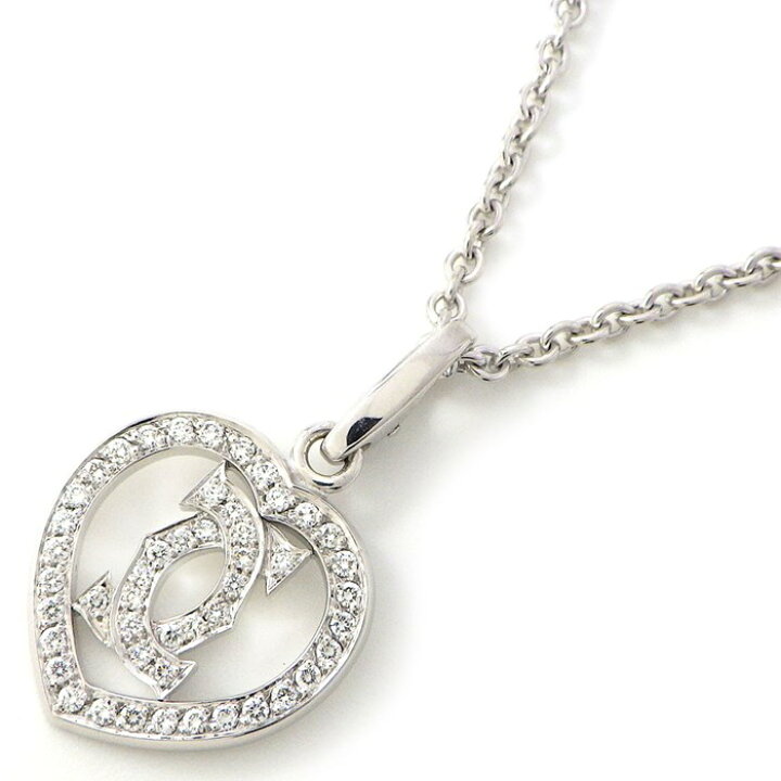 楽天市場】カルティエ Cartier ネックレス 2C C2 ハート ロゴ オープン  