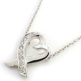 ティファニー Tiffany & Co. ネックレス ラヴィング ラビング ハート パヴェ ダイヤモンド K18WG 【中古】