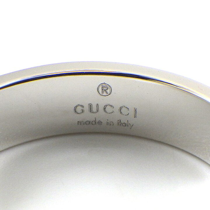 楽天市場】グッチ GUCCI フープ ピアス アイコン GG ロゴ K18WG 【中古 