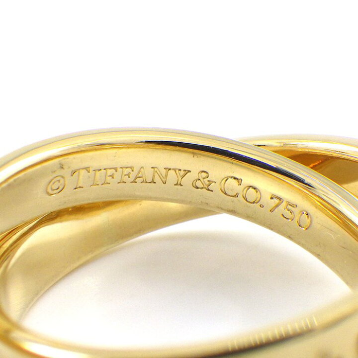 ティファニー Tiffany & Co. リング 1837 ロゴ K18YG 11.5号 【中古  
