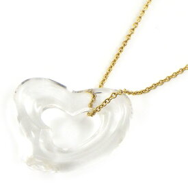 ティファニー Tiffany & Co. ネックレス オープン ハート ロッククリスタル K18YG 【中古】