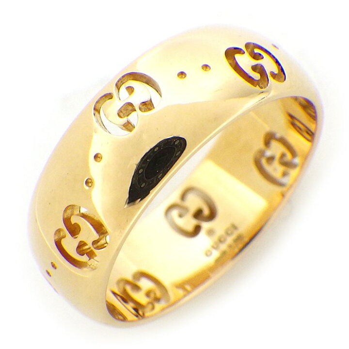楽天市場】グッチ GUCCI リング アイコン GG ロゴ K18YG 8.5号 / #9 