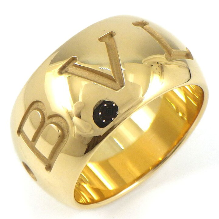 楽天市場】ブルガリ BVLGARI リング モノロゴ ワイド K18YG 10号 / #51 