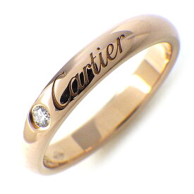 カルティエ Cartier リング Cドゥ ウェディング B4232300 ロゴ 1ポイント ダイヤモンド 0.02ct K18PG 7号 / #47 【中古】