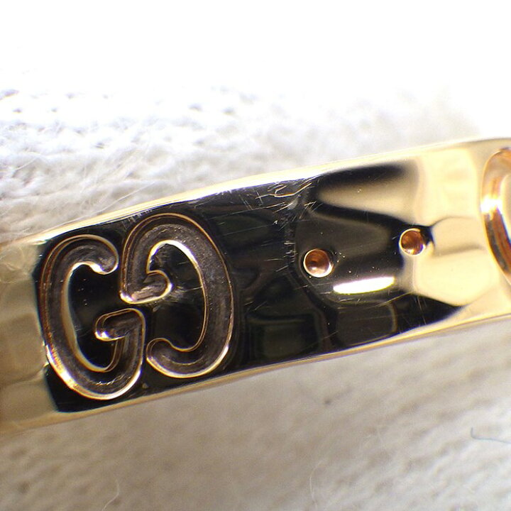 楽天市場】グッチ GUCCI リング アイコン ハンマーフィニッシュ GGロゴ 