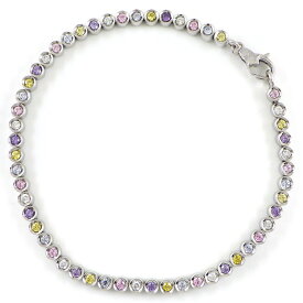 スタージュエリー STAR JEWELRY ブレスレット テニスブレス 5カラー マルチカラー ストーン K18WG 【中古】