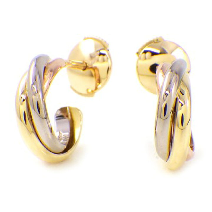 楽天市場】カルティエ Cartier ピアス フープ トリニティ B8017100  