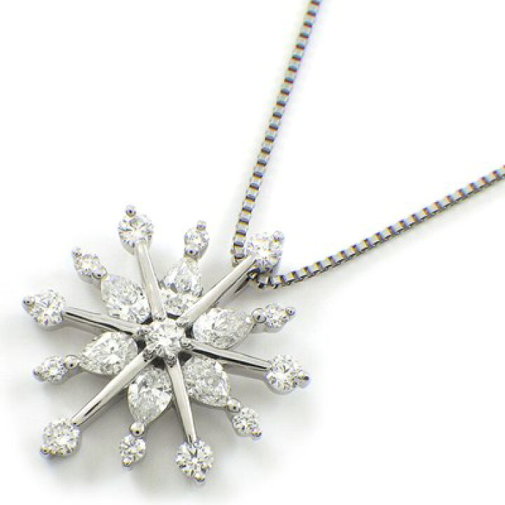 楽天市場】【ダイヤモンド】 ネックレス スノークリスタル 雪の結晶  