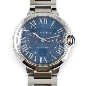 カルティエ Cartier 腕時計 バロン ブルー ドゥ カルティエ WSBB0061 デイト サンレイ ブルー文字盤 SS 自動巻き 【中古】