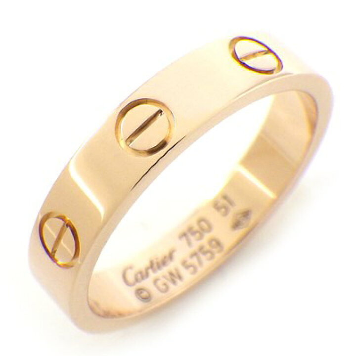 楽天市場】カルティエ Cartier リング ミニ ラブ B4085251 K18PG 11号  