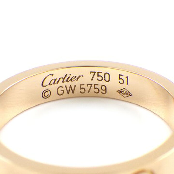 楽天市場】カルティエ Cartier リング ミニ ラブ B4085251 K18PG 11号  