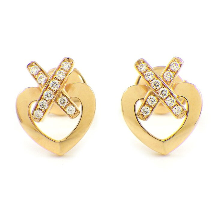 楽天市場】ショーメ Chaumet ピアス リアン オープン ハート クロス  