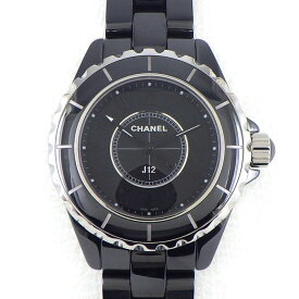 シャネル CHANEL 腕時計 J12 インテンス ブラック H3828 ブラック文字盤 SS ブラック セラミック 黒 クオーツアナログ 【箱・保付き】 【中古】