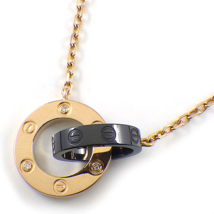 楽天市場】カルティエ Cartier ネックレス ラブ サークル リンク 3 