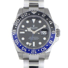 【最大3000円OFFクーポン＆P2倍】 ロレックス Rolex 腕時計 GMTマスター2 116710BLNR ルーレット刻印 ランダムシリアル デイト 夜光針/インデックス ブラック/ブルー 回転ベゼル ブラック文字盤 オイスタースチール 自動巻き 【箱・保付き】 【中古】