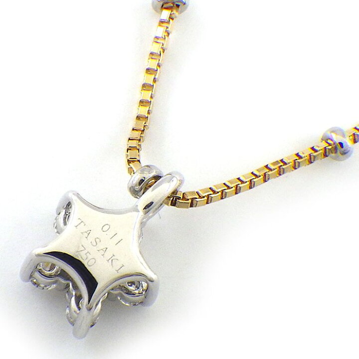 楽天市場】タサキ 田崎真珠 TASAKI ネックレス スターモチーフ パヴェ  