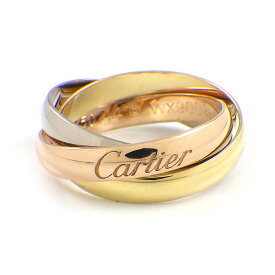 カルティエ Cartier ピンキーリング トリニティ スリーカラー K18PG K18WG K18YG 4.5号 / #44 【中古】
