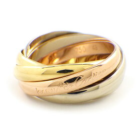 カルティエ Cartier リング トリニティ 5連 スリーカラー K18PG K18WG K18YG 9.5号 / #49 【中古】