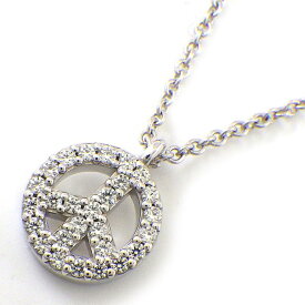 ティファニー Tiffany & Co. ネックレス メトロ ピース パヴェ ダイヤモンド K18WG 【中古】