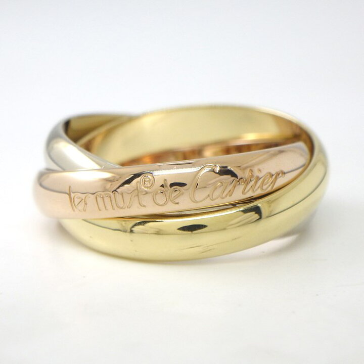 楽天市場】カルティエ Cartier リング トリニティ スリーカラー K18YG  