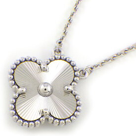 ヴァンクリーフ＆アーペル Van Cleef & Arpels ネックレス ヴィンテージ アルハンブラ VCARP9XG00 ギョーシェ K18WG 【箱・保付き】 【中古】